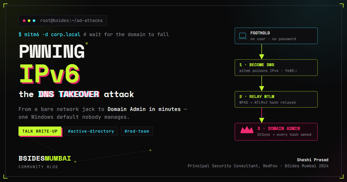 Pwning IPv6 Networks: The Infamous IPv6 DNS Takeover Attack